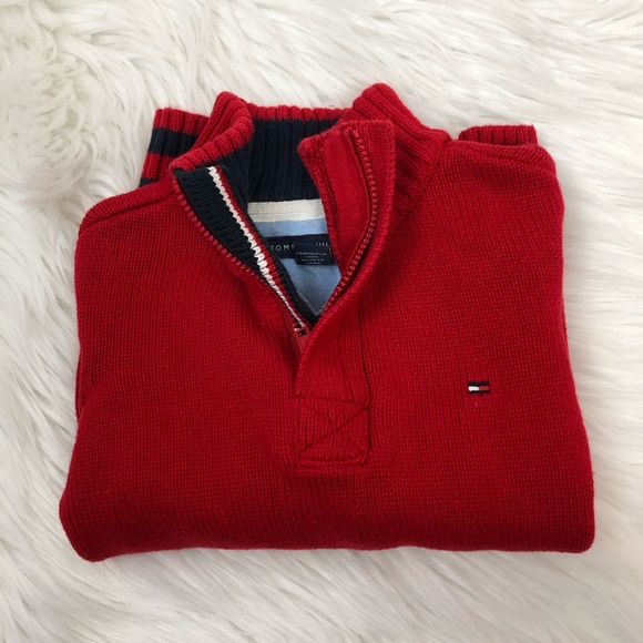 Tommy Hilfiger red sweater size 3T - Picture 5 of 7